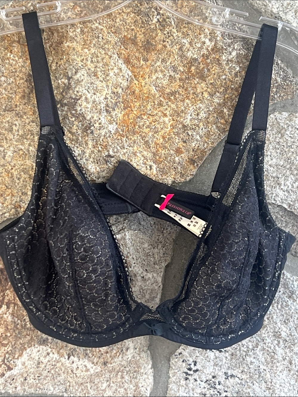 Passionata Sheer Lace Underwire Bra in Black